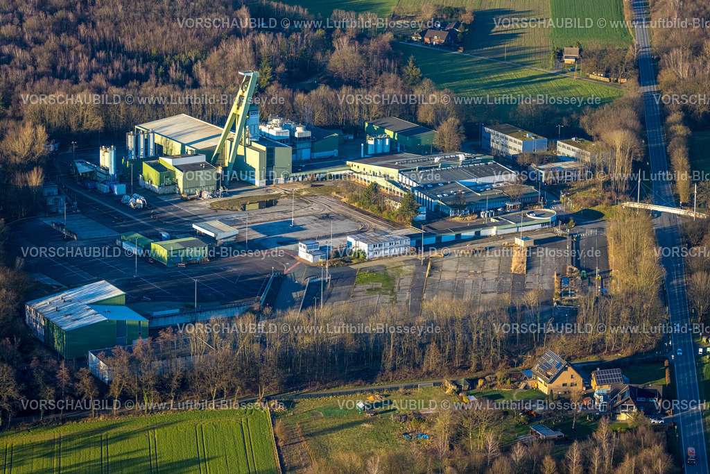 Bottrop230202137Kirchhellen | Luftbild, Ehemaliges Bergwerk Prosper V Schacht 10, Förderturm, Kirchhellen-Nord-West, Bottrop, Ruhrgebiet, Nordrhein-Westfalen, Deutschland