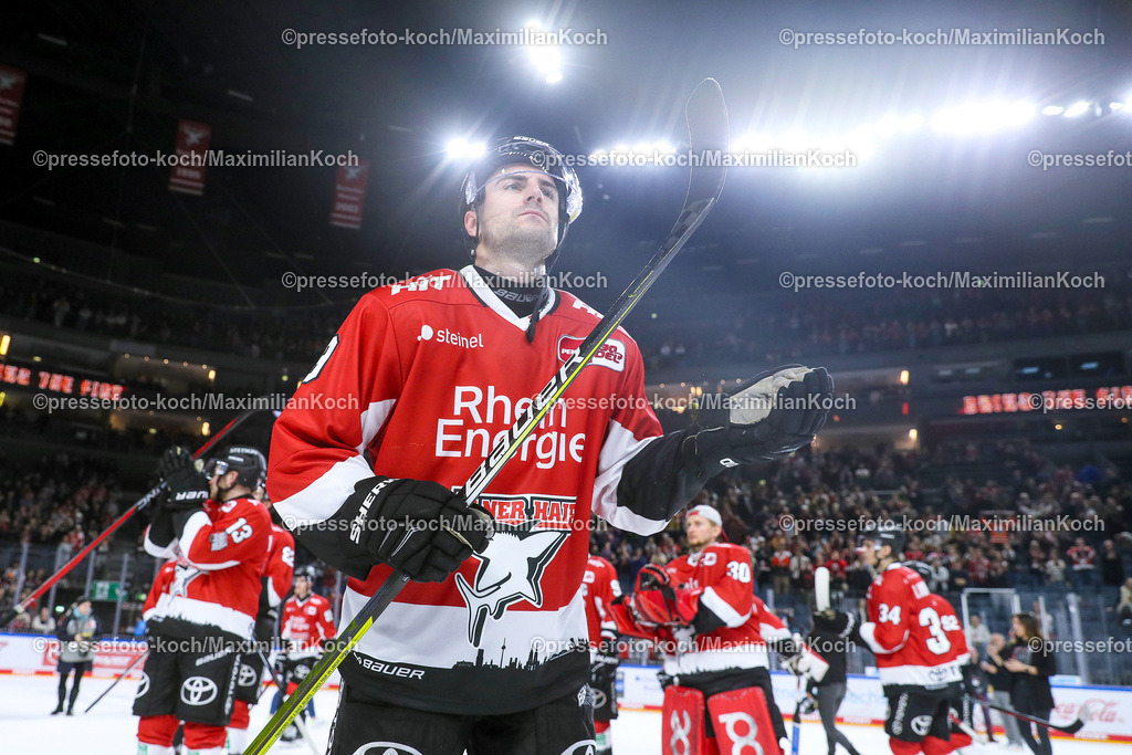 KoeDEL14032402129 | 14.03.2024, Köln, Eishockey, Penny DEL, Pre-Playoffs Spieltag 3, Lanxess-Arena, Kölner Haie - ERC Ingolstadt: Maximilian Kammerer (Kölner Haie)