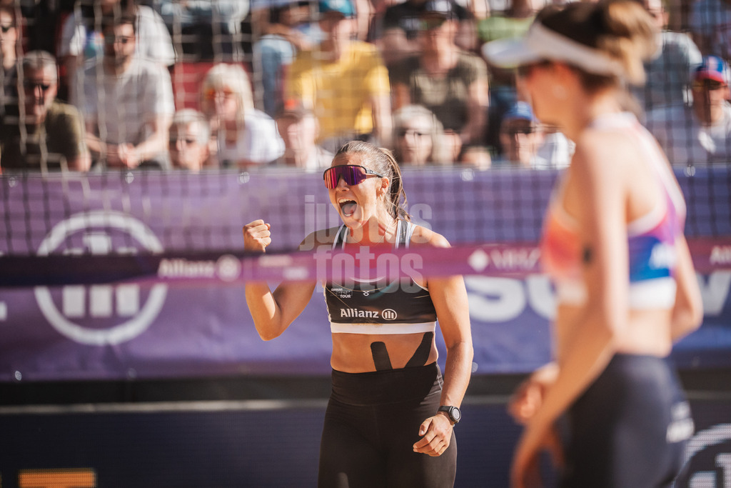 Beachvolleyball | Frauen | Allianz German Beach Tour 2025 | Tourstop Düsseldorf | 16.05.2025 | Leonie Klinke jubelt