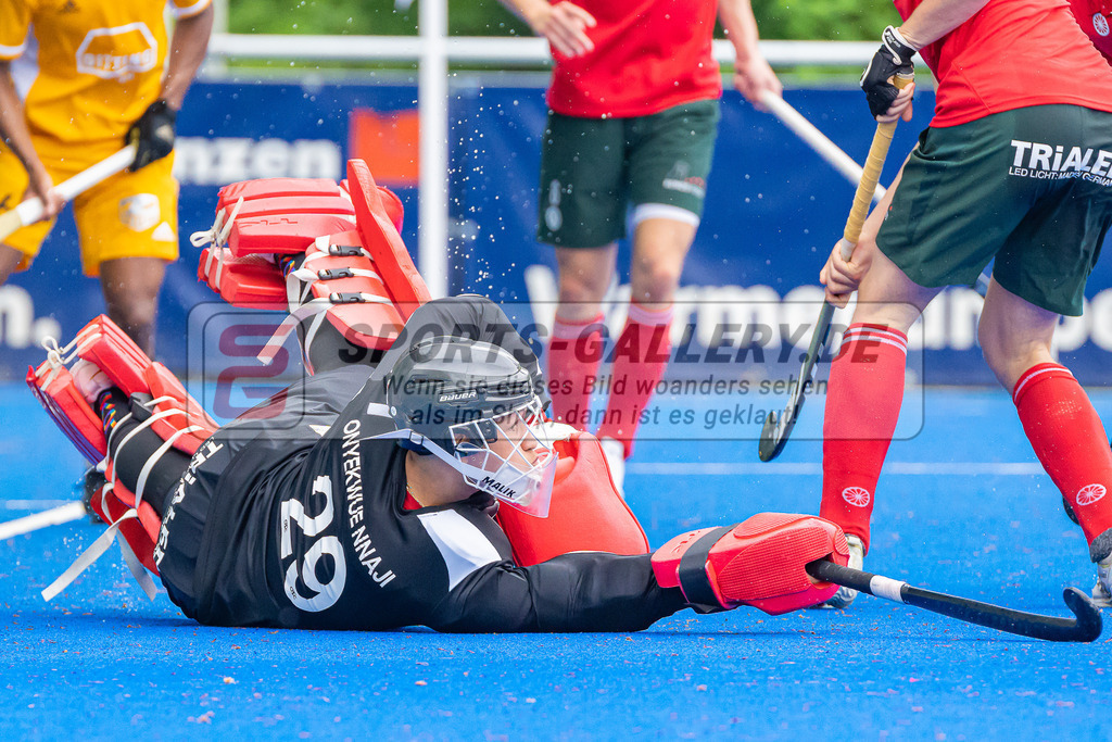 HK_20230507_108039 | 1. Bundesliaga Herren Creefelder HTC - Harvestehuder THC  am 7.5.2023 Crefelder HTC ( CHTC ), Krefeld  , Joshua Onyekwue Nnaji Torwart ( Crefelder HTC #29 )