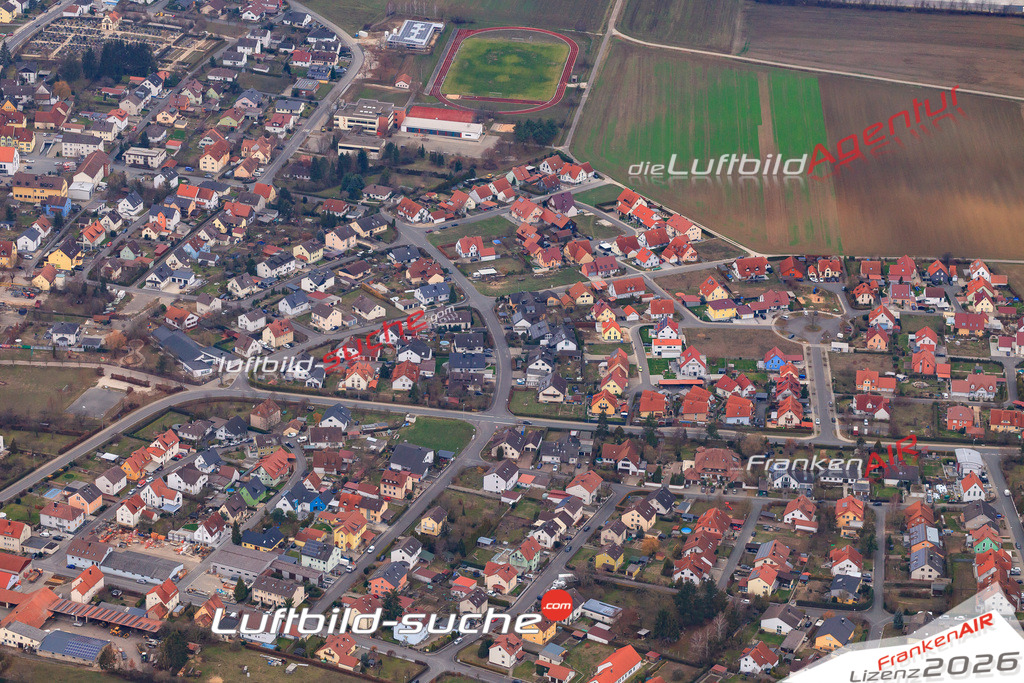 Das Luftbild der Stadt Buttenheim wurde 2018 vom Flugzeug heraus erstellt (keine Drohne) Aufnahmehöhe ca.400 Meter- hohe Auflösung für beste Druck-Qualität