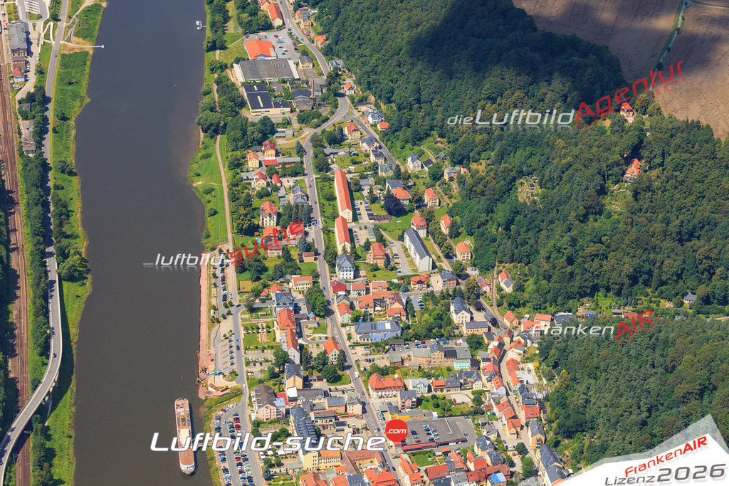 Luftbild von  Bad-schandau - Luftaufnahme wurde 2016 von https://frankenair.de mittels Flugzeug (keine Drohne) erstellt - die Geschenkidee