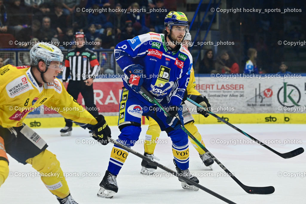 EC IDM WÄRMEPUMPEN VSV vs. Vienna Capitals | #8 Maximilian Rebernig EC VSV, EC IDM WÄRMEPUMPEN VSV vs. Vienna Capitals, EC IDM WÄRMEPUMPEN VSV vs. Vienna Capitals am 16.11.2025 in Villach (Stadthalle Villach), Austria, (Photo by Bernd Stefan)