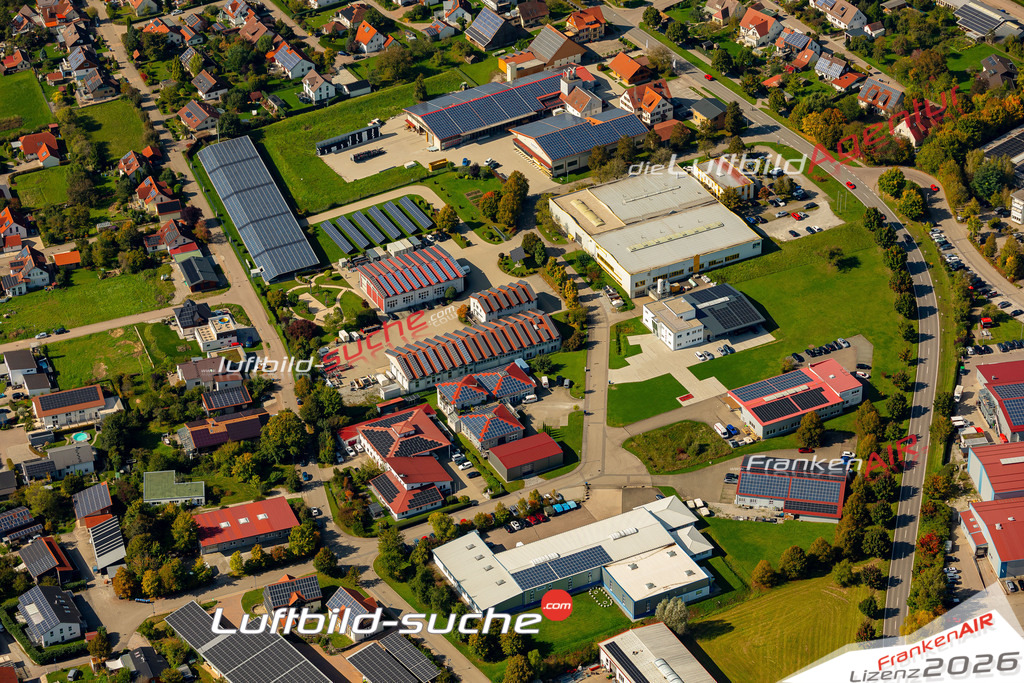 Luftaufnahme von  Wolpertshausen - Die Luftaufnahme wurde 2025 vom UL-Flugzeug heraus erstellt ( keine Drohne ) - Hochauflösende Luftaufnahme - für professionelle Ausdrucke geeignet. Die Geschenkidee !Mit Lizenz und Bildrechte bestellbar