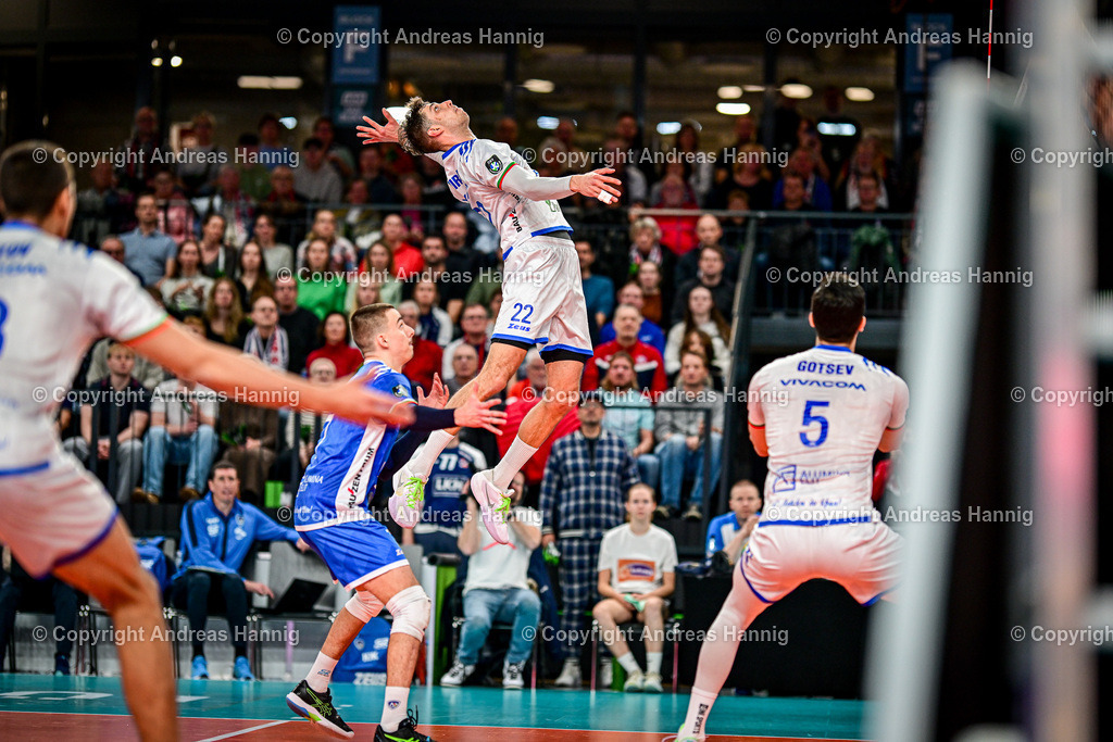 Volleyball I Herren I Saison 2024-2025 I Champions League Volley I 4th Round Leg 4  CLVM 84 I SVG Lüneburg - Levski SOFIA I 18.12.2024 | a-hannig - Realisiert mit Pictrs.com