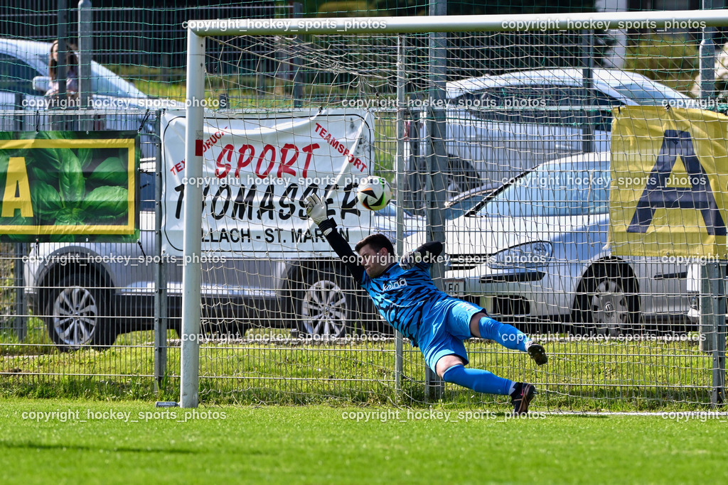 SC Landskron vs. FC Faakersee | Elfmeter, Tor SC Landskron, #38 Michael Lessiak FC Faakersee, SC Landskron vs. FC Faakersee, SC Landskron vs. FC Faakersee am 27.04.2025 in Villach (Sportanlage Landskron), Austria, (Photo by Bernd Stefan)