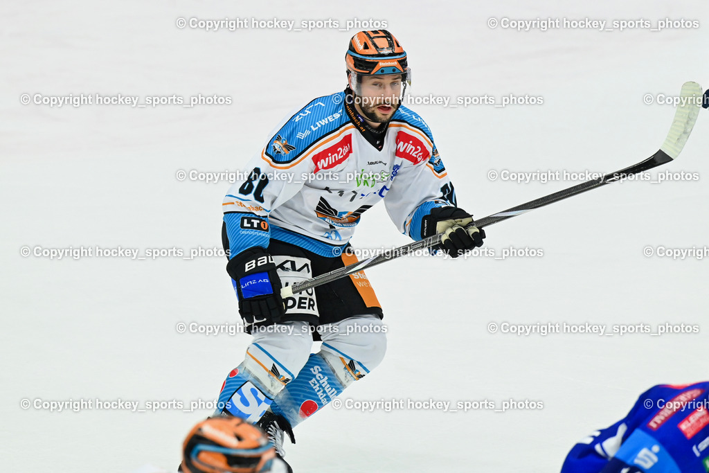 EC IDM Wärmepumpen VSV vs. STEINBACH BLACK WINGS LINZ  | #80 Pusnik Julian BLACK WINGS LINZ, EC IDM Wärmepumpen VSV vs. STEINBACH BLACK WINGS LINZ , EC IDM Wärmepumpen VSV vs. STEINBACH BLACK WINGS LINZ  am 28.01.2025 in Villach (Stadthalle Villach), Austria, (Photo by Bernd Stefan)