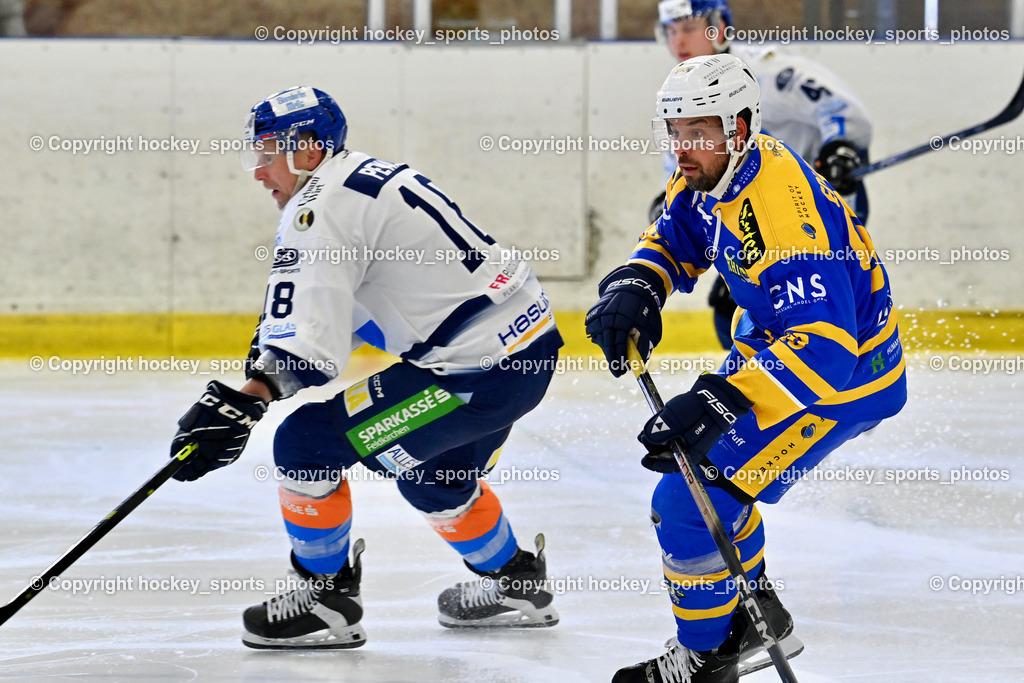 1. EHC Althofen vs. ESC Sparkasse Steindorf  | #18 Pewal Martin ESC Steindorf, #90 Edlinger Patrick EHC Althofen, 1. EHC Althofen vs. ESC Sparkasse Steindorf , 1. EHC Althofen vs. ESC Sparkasse Steindorf  am 08.03.2026 in Althofen (Stadthalle Althofen), Austria, (Photo by Bernd Stefan)