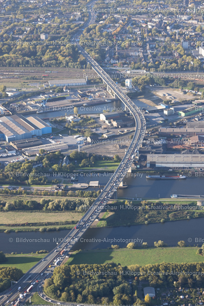 Luftbild-Duisburg Autobahn A59 Brücke Hafen-7722 | Luftbilder und Luftbildfotografie , Digital und Printbilder auf Leinwand , Alu Dibond , Acrylglas , Poster oder Download-Datei für private und gewerbliche Verwendung im Shop online bestellen. - Realisiert mit Pictrs.com