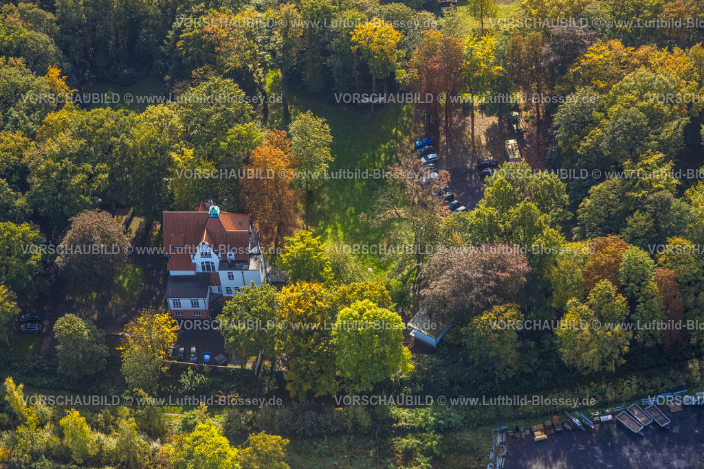 Luenen241012498 | Luftbild, Waldstück mit Wohnhaus Villa an der Brechtener Straße, Brambauer, Lünen, Ruhrgebiet, Nordrhein-Westfalen, Deutschland