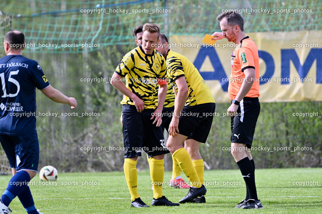 FC Faakersee vs. FC Dölsach | #23 Roman Adunka FC Faakersee, Thomas Wieser Referee, FC Faakersee vs. FC Dölsach, FC Faakersee vs. FC Dölsach am 20.04.2025 in Finkenstein (Sportplatz Finkenstein), Austria, (Photo by Bernd Stefan)