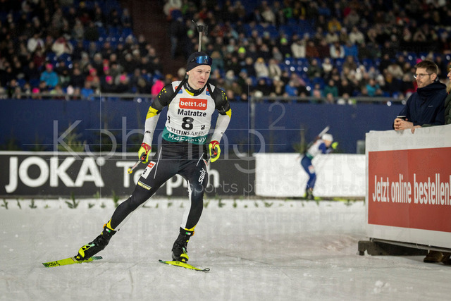 bett1.de WTC Biathlon auf Schalke, 28.12.2025 | Paul Achatz (Team Deutschland) bei der World Team Challenge (bett1.de WTC Biathlon auf Schalke) am 28.12.2025 in der Veltins-Arena in Gelsenkirchen (Deutschland). 