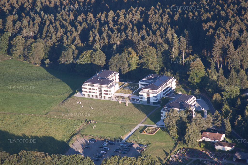 Luftbild: sysTelios Klinik im Ortsteil Siedelsbrunn in Wald-Michelbach im Bundesland Hessen in Deutschland. Foto: IMG_51995.jpg vom 18.08.2012 durch Werner Riehm/FLY-FOTO.de