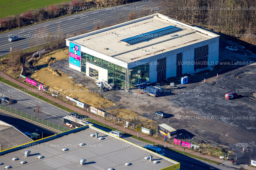 Hamm230205020 | Luftbild, Baugebiet mit Neubau Mensing Galerie an der Werler Straße Ecke Unnaer Straße, Stadtbezirk Rhynern, Hamm, Ruhrgebiet, Nordrhein-Westfalen, Deutschland