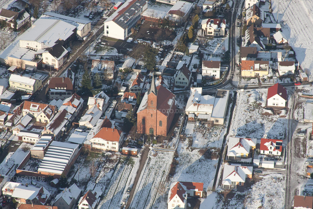Luftbild: Winter in Albersweiler im Bundesland Rheinland-Pfalz in Deutschland. Foto: IMG_36381.jpg vom 03.01.2011 durch Werner Riehm/FLY-FOTO.de