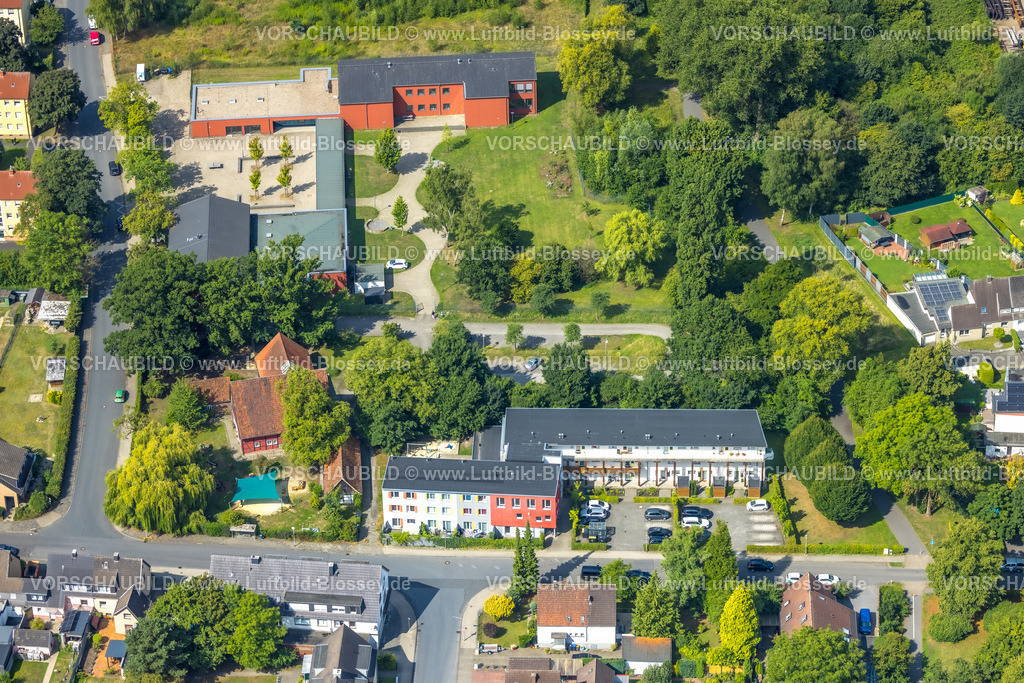 Hamm250700302Bockum-Hoevel | Luftbild, Stadtteilzentrum Hamm-Norden mit Kita St. Laurentius, Sorauer Straße, Bockum-Hövel, Hamm, Ruhrgebiet, Nordrhein-Westfalen, Deutschland