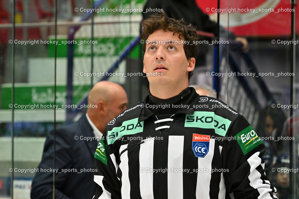 EC IDM Wärmepumpen VSV vs. Pioneers Vorarlberg | JERAM FILIP Referee, EC IDM Wärmepumpen VSV vs. Pioneers Vorarlberg, EC IDM WÄRMEPUMPEN VSV vs. Pioneers Vorarlberg am 03.10.2025 in Villach (Stadthalle Villach), Austria, (Photo by Bernd Stefan)