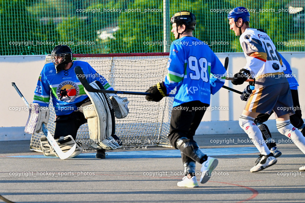 SV ASKÖ Hockey Villach vs. VAS Villach | #32 BAUMANN Rene, #98 MAXA Alexander, #12 Duricky Jan, SV ASKÖ Hockey Villach vs. VAS Villach, SV ASKÖ Hockey Villach vs. VAS Villach am 10.05.2025 in Villach (Alpen Arena ), Austria, (Photo by Bernd Stefan)