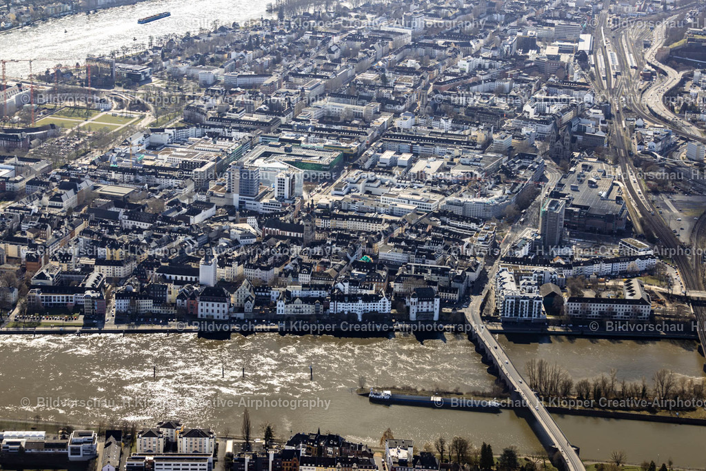 Luftbilder Koblenz-0051 | Luftbildfotografie Stadtzentrum im Innenstadtbereich am Ufer des Flußverlaufes " Mosel " in Koblenz im Bundesland Rheinland-Pfalz, Deutschland - Realisiert mit Pictrs.com