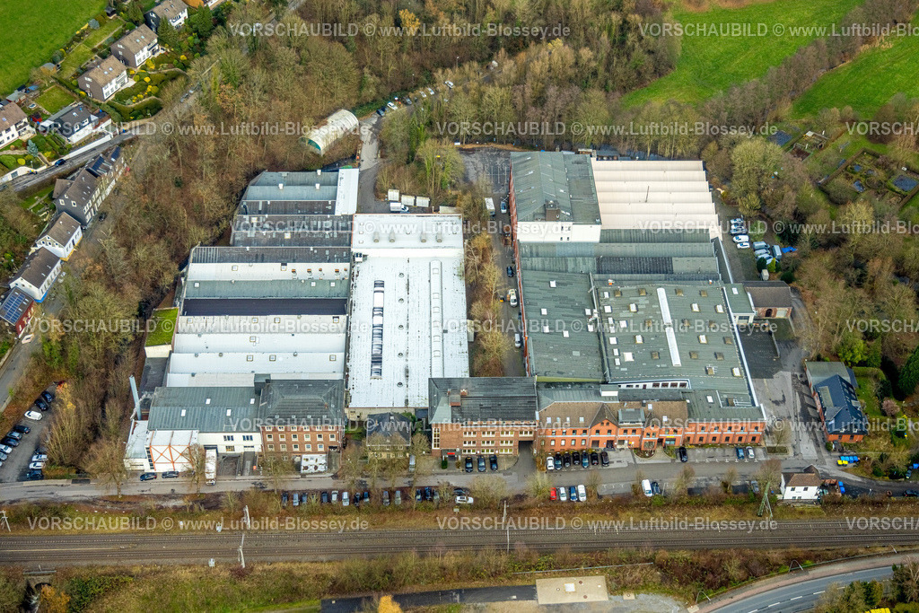 Velbert251201009Neviges | , Luftbild, Gewerbegebiet Donnenberger Straße am Hardenberger Bach,  Neviges, Velbert, Bergisches Land, Nordrhein-Westfalen, Deutschland