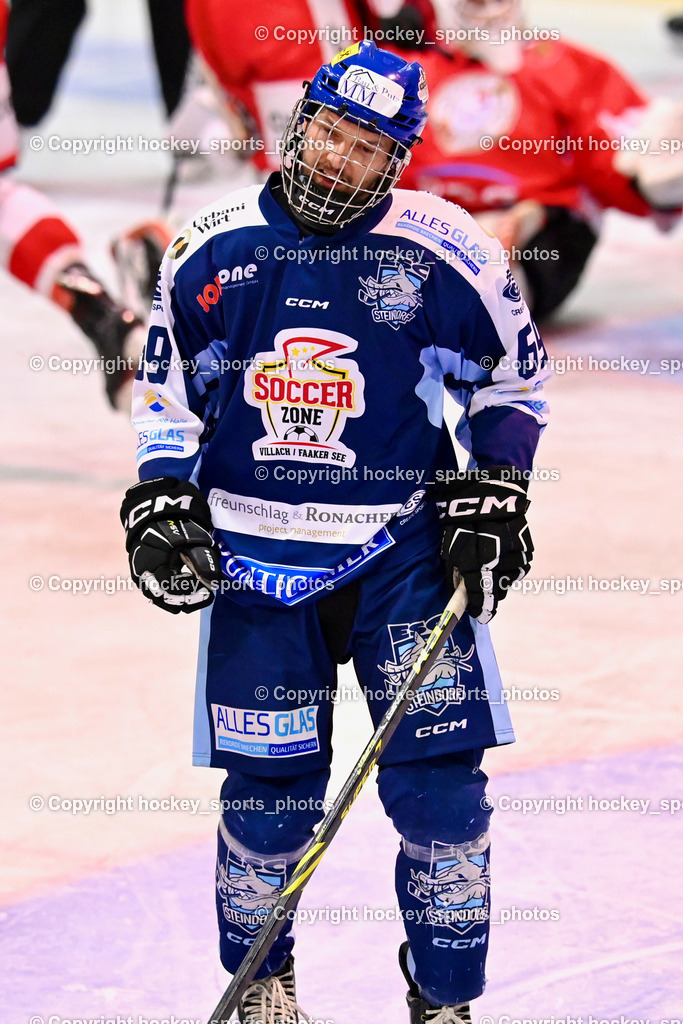 ESC Steindorf vs. ESV Ferlach | #69 Kreuzer Philipp ESC Steindorf, ESC Steindorf vs. ESV Ferlach, ESC Steindorf vs. ESV Ferlach am 19.10.2024 in Steindorf (Ossiachersee Halle), Austria, (Photo by Bernd Stefan)