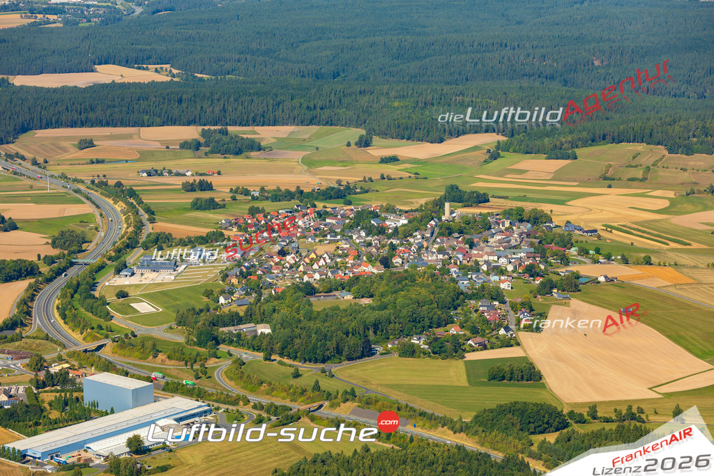 Luftaufnahme von  Thierstein - Die Luftaufnahme wurde 2025 vom UL-Flugzeug heraus erstellt ( keine Drohne ) - Hochauflösende Luftaufnahme - für professionelle Ausdrucke geeignet. Die Geschenkidee !Mit Lizenz und Bildrechte bestellbar
