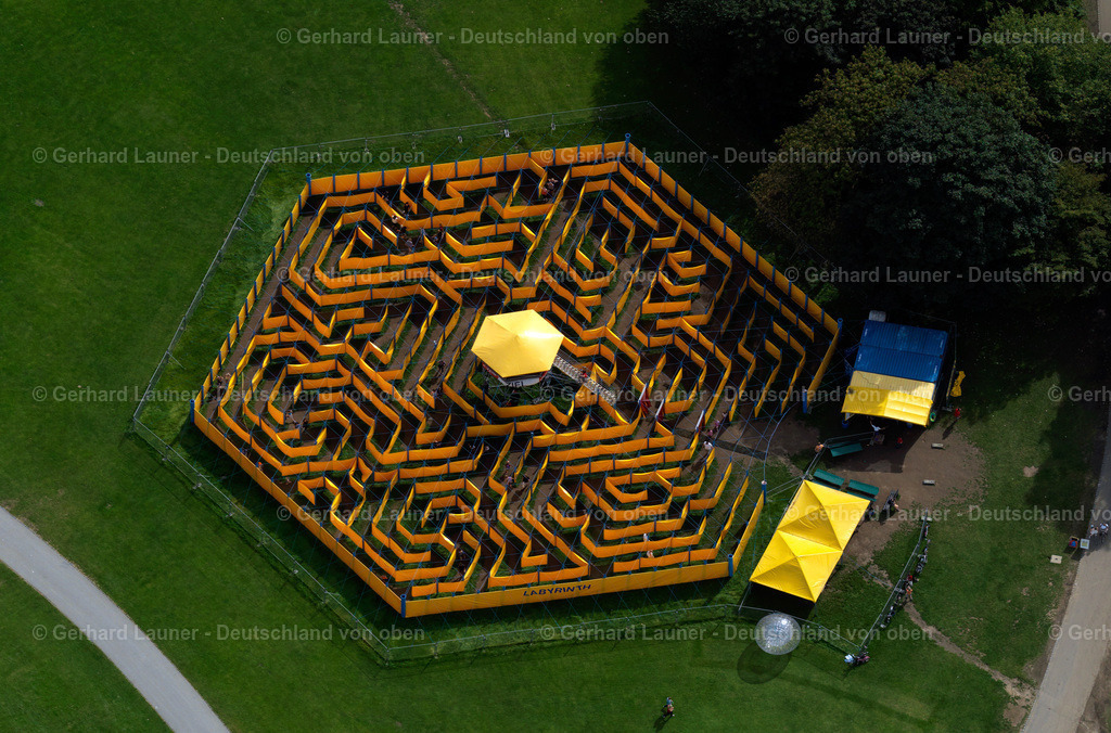 3196185 | Labyrinth Rheinauen Bonn, weltgrößtes mobile Labyrinth