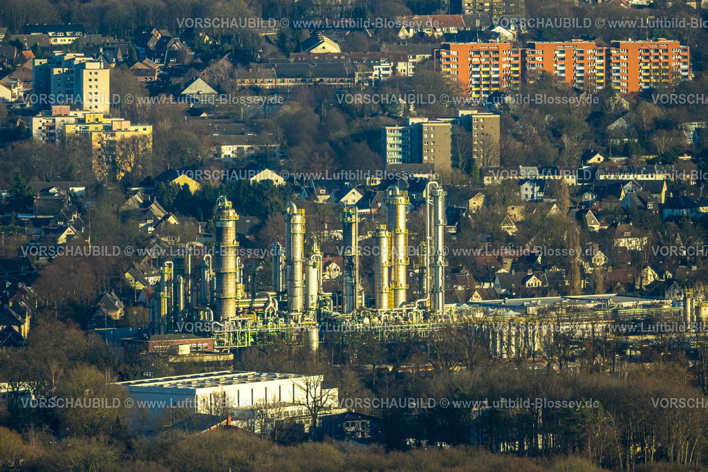 Gladbeck240107873 | Luftbild, Ineos Phenol GmbH Chemiewerk, Blick zum Wohngebiet Ortsteil Zweckel, Zweckel, Gladbeck, Ruhrgebiet, Nordrhein-Westfalen, Deutschland
