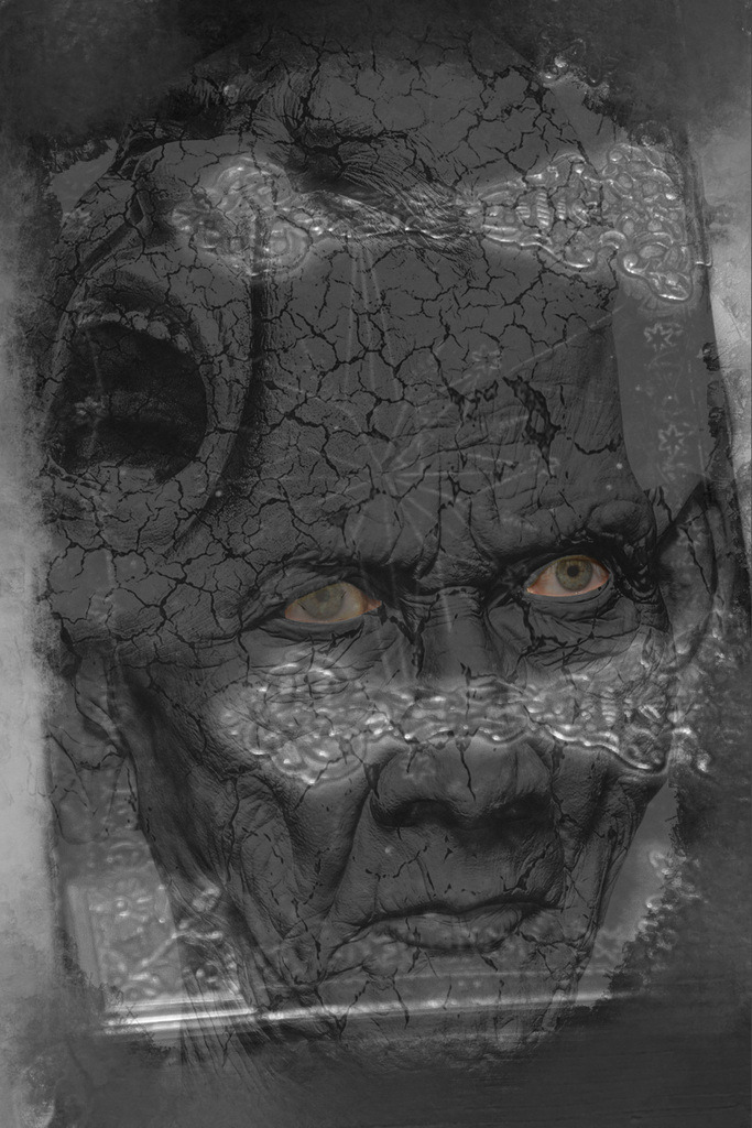 Collage von Angst, Wut und innerem Schrecken | Ausdrucksstarke Collage in Schwarz-Weiß, die die Macht von Worten, Bildern und Aussagen symbolisiert – ein visuelles Echo von Angst und Zorn. - Realisiert mit Pictrs.com