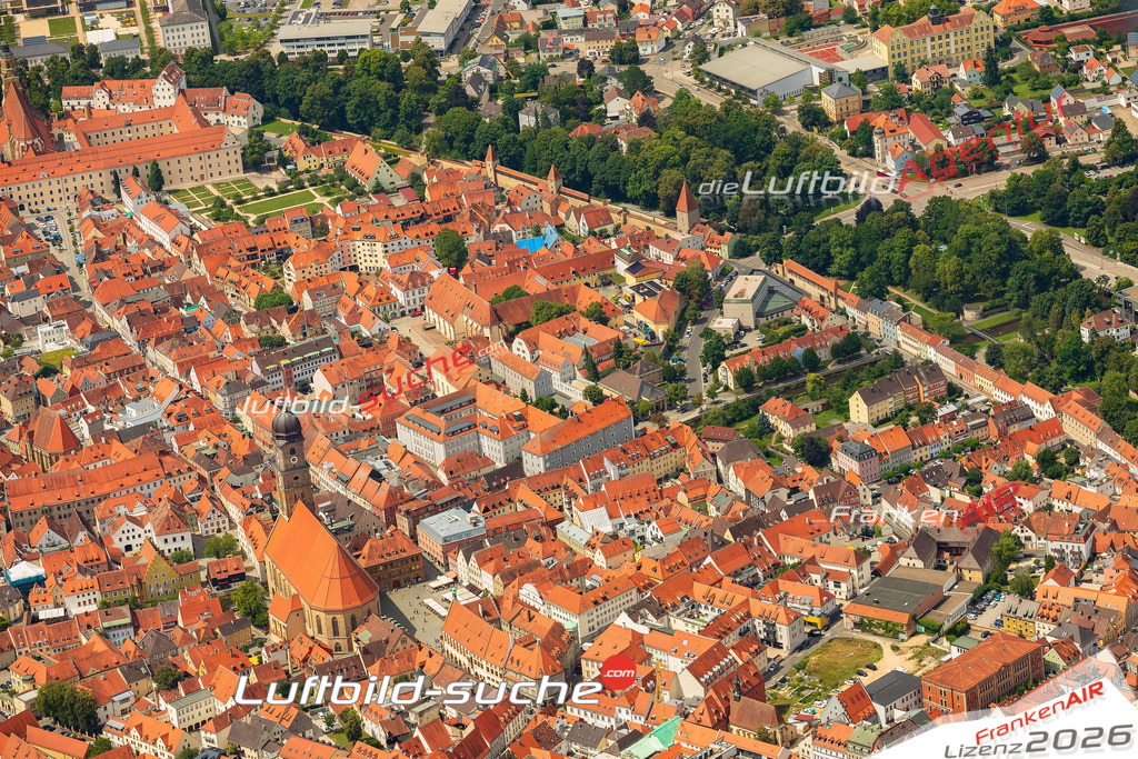 Luftaufnahme der Stadt Amberg - Die Luftaufnahme wurde 2025 vom UL-Flugzeug heraus erstellt ( keine Drohne ) - Hochauflösende Luftaufnahme - für professionelle Ausdrucke geeignet. Die Geschenkidee !Mit Lizenz und Bildrechte bestellbar