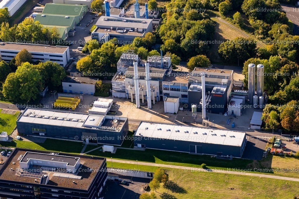 Lufbilder Aachen-6235 | Kraftwerksanlagen des Heizkraftwerkes " Heizkraftwerk Melaten (Nord) der RWTH Aachen. " in Aachen im Bundesland Nordrhein-Westfalen, Deutschland - Realisiert mit Pictrs.com