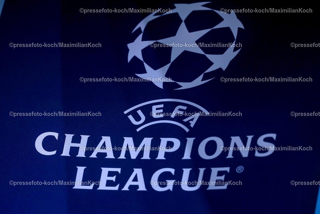 UCL22012502043 | 22.01.2025, Fußball, UEFA Champions League, Schachtar Donezk - Stade Brestois 29, Arena AufSchalke Gelsenkirchen, 7. Spieltag Saison 2024 2025: Logo Schriftzug Symbolbild Symbolfot Feature Symbolisch