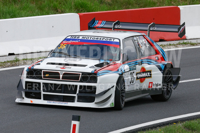 Rechberg Hill Climb 2025 – FIA European Hill Climb Championship | Rechberg Hill Climb 2025, part of the FIA European Hill Climb Championship. High-speed racing action, mountain scenery, atmosphere and pure motorsport passion captured in detail. The image shows Milan Bubnic (SLO) Lancia Delta Integrale.          