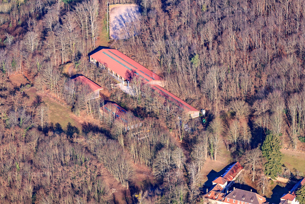 Aerial view: Ecolieu Langenberg Alsace in the district Sankt Germanshof in Wissembourg in the state Bas-Rhin, France. – Photo: IMG_48407.jpg taken on 12/11/2011 by Werner Riehm/FLY-FOTO.com – Resolution of the original: 4752 x 3168 px – Ecolieu Langenberg