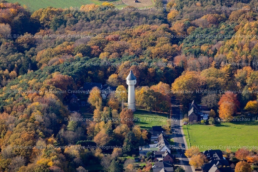 Luftbilder Wegberg-7526 | Luftbildfotografie Bauwerk des Industriedenkmales Wasserturm " Wasserturm Arsbeck " an der Heuchterstraße in Wegberg im Bundesland Nordrhein-Westfalen, Deutschland - Realisiert mit Pictrs.com