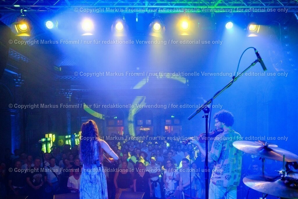 20230728-helen-maier-and-the-folks-057 | Helen Maier &amp; The Folks am Luzern Live Festival. Am Freitag 28. Juli 2023 im Hotel Schweizerhof in Luzern. Helen Maier — Violine / Alexander Graf — Violine, Bratsche / Andreas Gut — Akkordeon / Theo Känzig — Gitarre / Jonas Künzli — Kontrabass / Adrian Böckli — Schlagzeug, Percussion. Foto: Markus Frömml