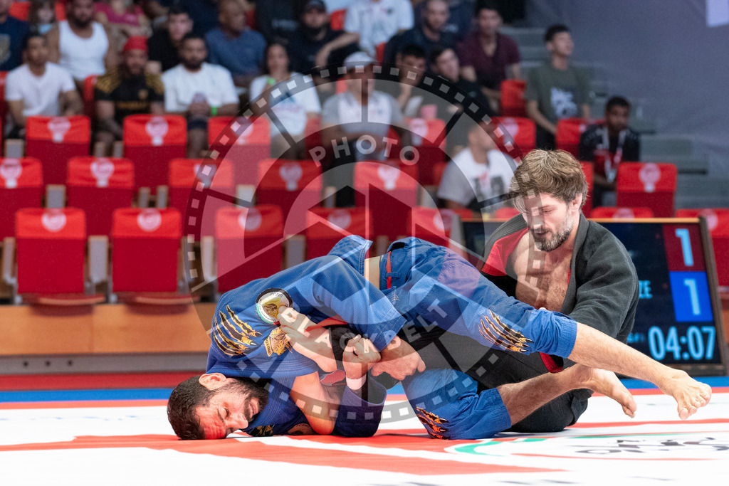 20231107PBB4121 | Fighters compete during the AJP World Master Championship in the Mubadala Arena in Abu Dhabi, Arab United Emirates, on November 7, 2023.