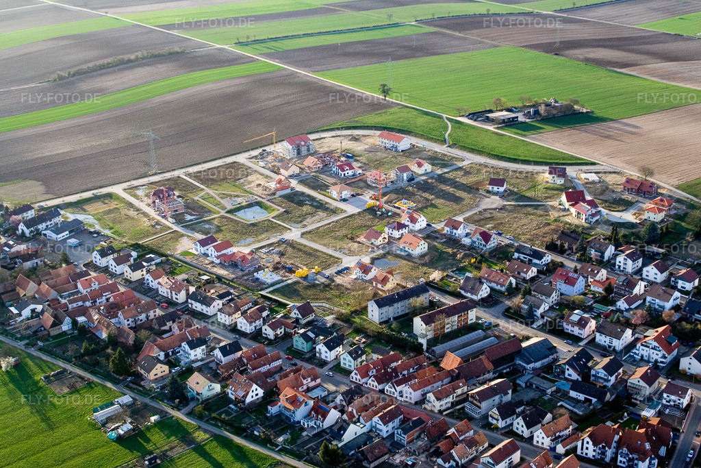 Luftbild: Am Höhenweg von Süden in Kandel im Bundesland Rheinland-Pfalz in Deutschland. Foto: IMG_9827.jpg vom 18.03.2008 durch Werner Riehm/FLY-FOTO.de