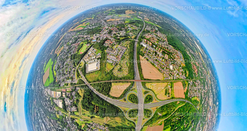Dortmund250890022Autobahnkreuz-A45-Mallinckrodtstrasse | Luftbild, Autobahnkreuz A45 mit Mallinckrodtstrasse, Anschlussstelle Dortmund-Hafen, KGV Kleingartenverein Zur Hohen Luft e.V., Erdkugel, Fisheye Aufnahme, Fischaugen Aufnahme, 360 Grad Aufnahme, tiny world, little planet, fisheye Bild, Jungferntal, Dortmund, Ruhrgebiet, Nordrhein-Westfalen, Deutschland