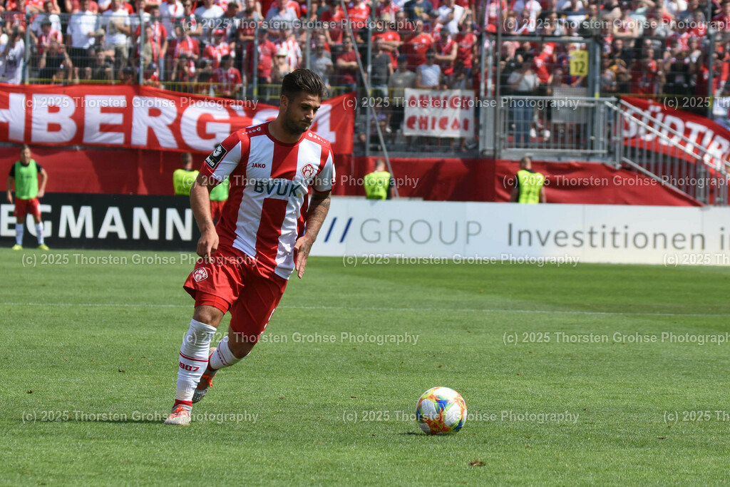 3. Football - League Wuerzburg vs. Bayern II | 3. Football - League Wuerzburg vs. Bayern II, Wuerzburger Kickers vs. Bayern Muenchen II on 20.07.2019 in the Flyeralarm ARENA in Wuerzburg, (Germany)

Image: Dominic Baumann 9 (Wuerzburger Kickers)

DFL REGULATIONS PROHIBIT ANY USE OF PHOTOGRAPHS as IMAGE SEQUENCES and/or QUASI-VIDEO. - Realisiert mit Pictrs.com