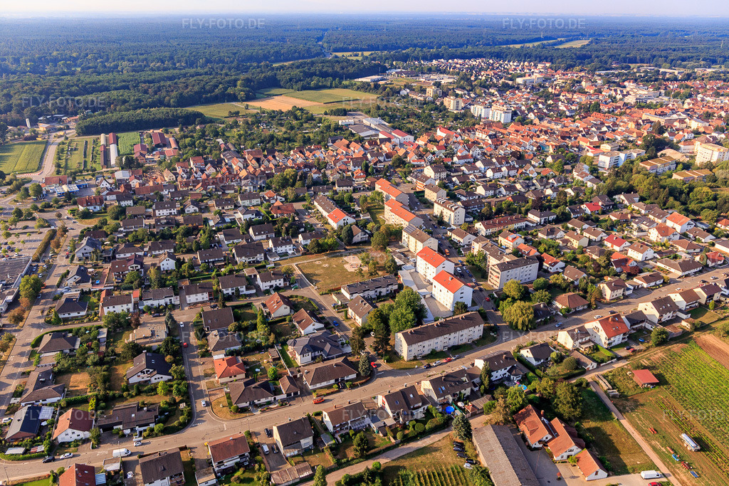 Luftbild: Medizinerviertel mit Röntgenstr in Kandel im Bundesland Rheinland-Pfalz in Deutschland. Foto: IMG_122127.jpg vom 11.08.2020 durch Werner Riehm/FLY-FOTO.de