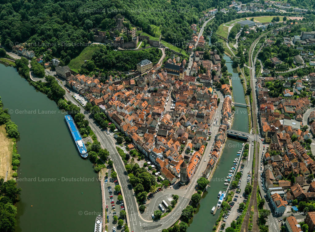 3088189 | Taubermündung in den Main bei Wertheim Altstadt