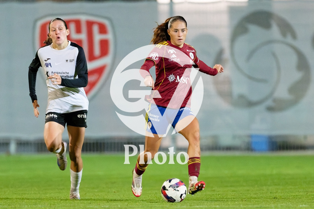 DZ9_4933_c | Switzerland: AXA Womens Super League 2025/26, Servette FC Chenois Feminin vs FC Aarau Frauen - Stade des Trois-Chene, Chene-Bourge: Amina Muratovic (23 Servette FC Chenois Feminin) in action (close up) 