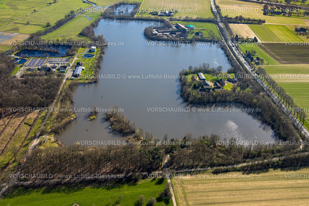 Hamminkeln240311729 | Luftbild, See Römerrast Angelgewässer und Fluss Issel Feuchtgebiet, Kläranlage, Loikum, Hamminkeln, Nordrhein-Westfalen, Deutschland