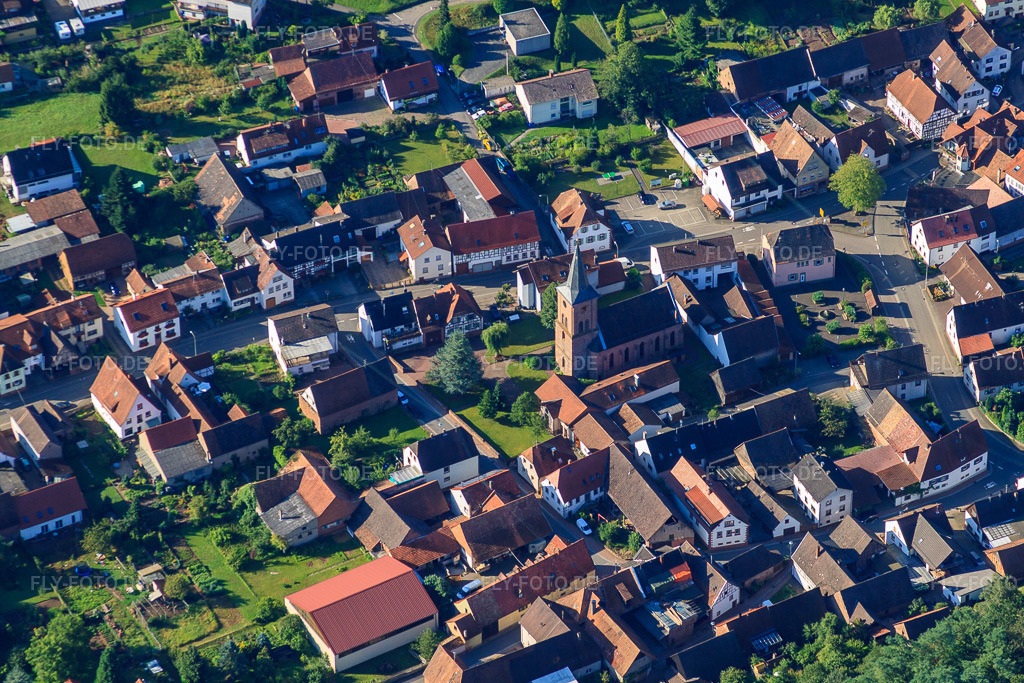 Luftbild: Kirche Vorderweidenthal in Vorderweidenthal im Bundesland Rheinland-Pfalz in Deutschland. Foto: IMG_31010.jpg vom 07.08.2010 durch Werner Riehm/FLY-FOTO.de