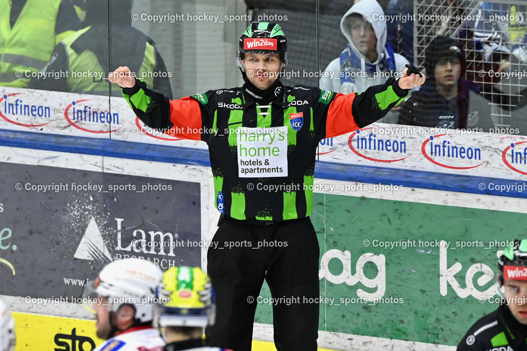 EC IDM WÄRMEPUMPEN VSV vs. EC KAC | Hornsky Tomas Referee, EC IDM WÄRMEPUMPEN VSV vs. EC KAC, EC IDM WÄRMEPUMPEN VSV vs. EC KAC am 02.02.2025 in Villach (Stadthalle Villach), Austria, (Photo by Bernd Stefan)