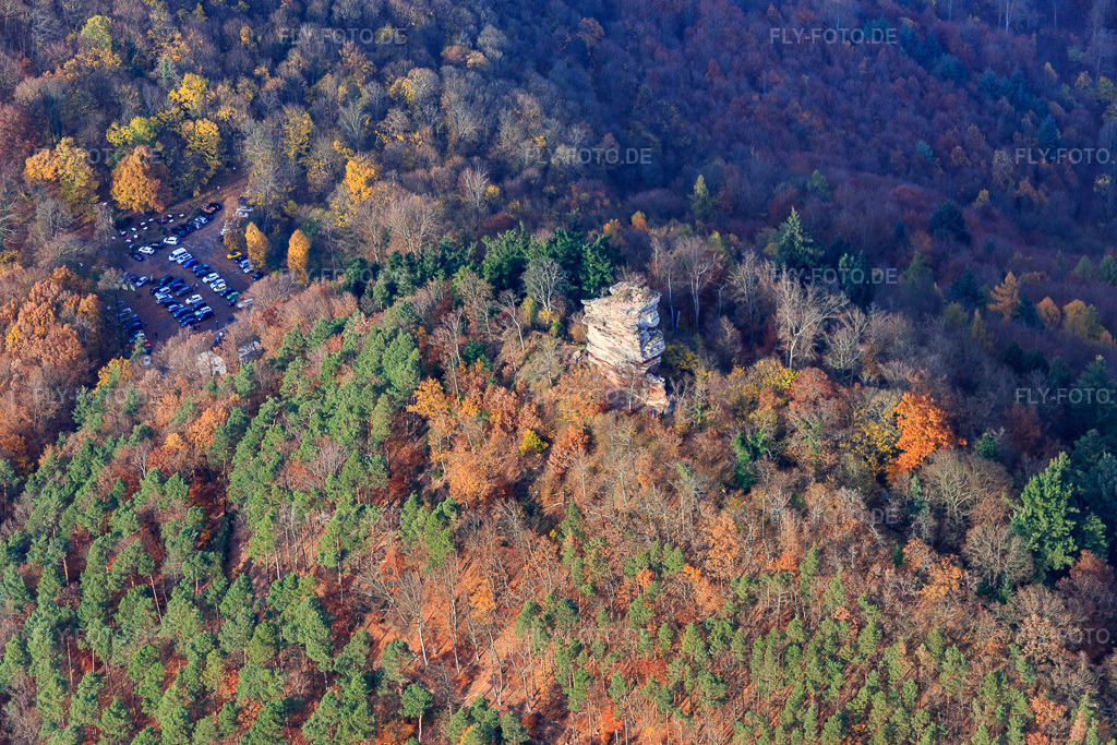 Luftbild: Jungturm in Leinsweiler im Bundesland Rheinland-Pfalz in Deutschland. Foto: IMG_085151.jpg vom 08.11.2015 durch Werner Riehm/FLY-FOTO.de