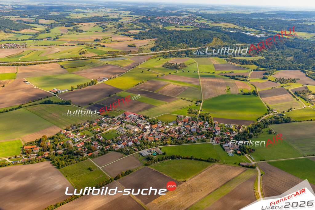 Oberoestheim Diebach Bild- Das Luftbild wurde 2025 vom UL-Flugzeug heraus erstellt ( keine Drohne ) - Hochauflösende Luftaufnahme -Nicht vergleichbar mit Google Maps oder Satelittenbilder- Die Geschenkidee !Mit Lizenz und Bildrechte bestellbar