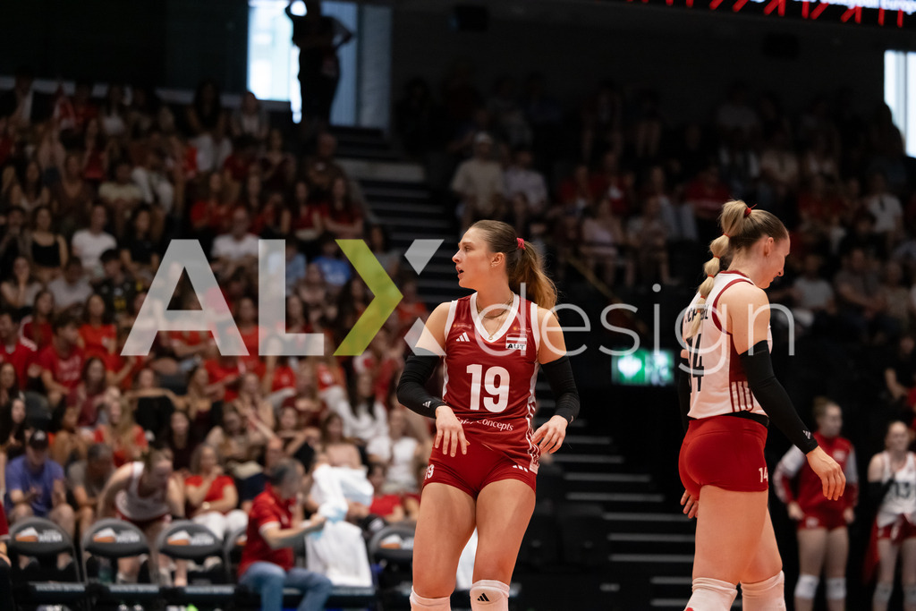 Austria v Switzerland - CEV European League Women | KRIENS, SWITZERLAND - JUNE 14: EVA STABENTHEINER of Austria during the CEV European League match between Austria and Switzerland at Pilatus Arena on June 14, 2026 in Kriens, Switzerland. - Realisiert mit Pictrs.com