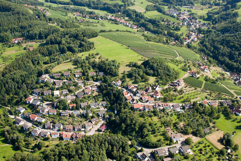 Luftbild: Bühl-Kappelwindeck im Ortsteil Aspich in Lauf im Bundesland Baden-Württemberg in Deutschland. Foto: IMG_31459.jpg vom 09.08.2010 durch Werner Riehm/FLY-FOTO.de